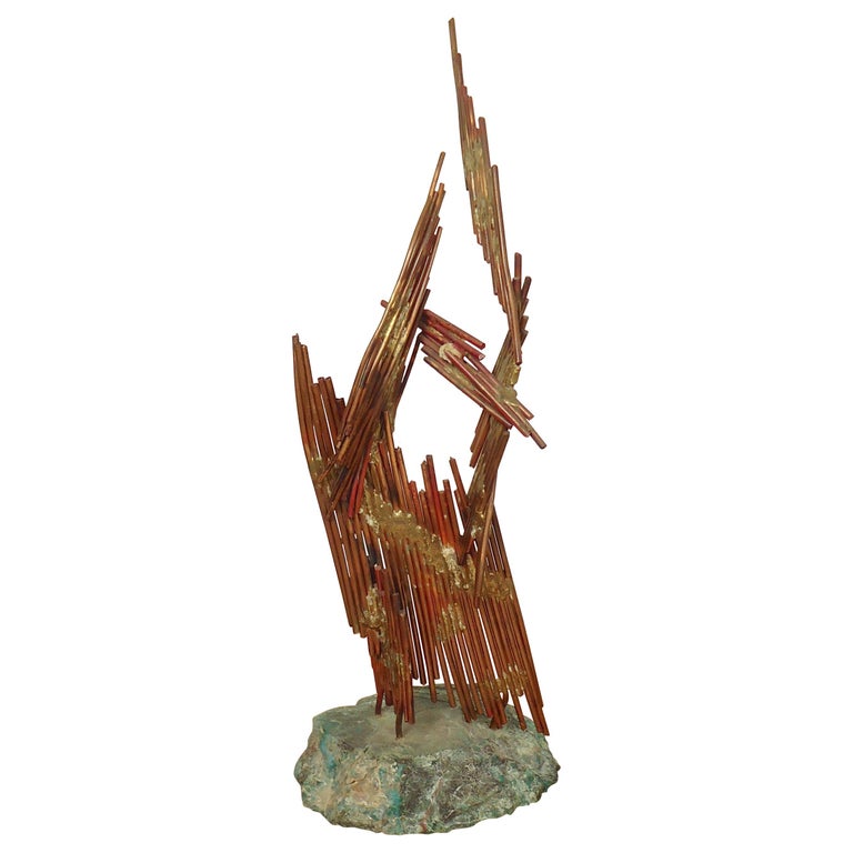 Abstract Copper Sculpture For Sale