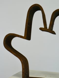 Abstract corten steel sculpture - 1970s - France.