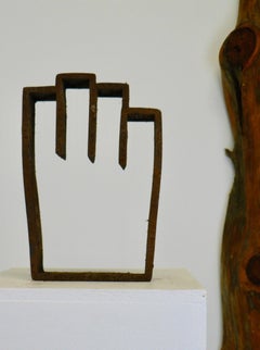 Abstract corten steel sculpture - 1970s - France.