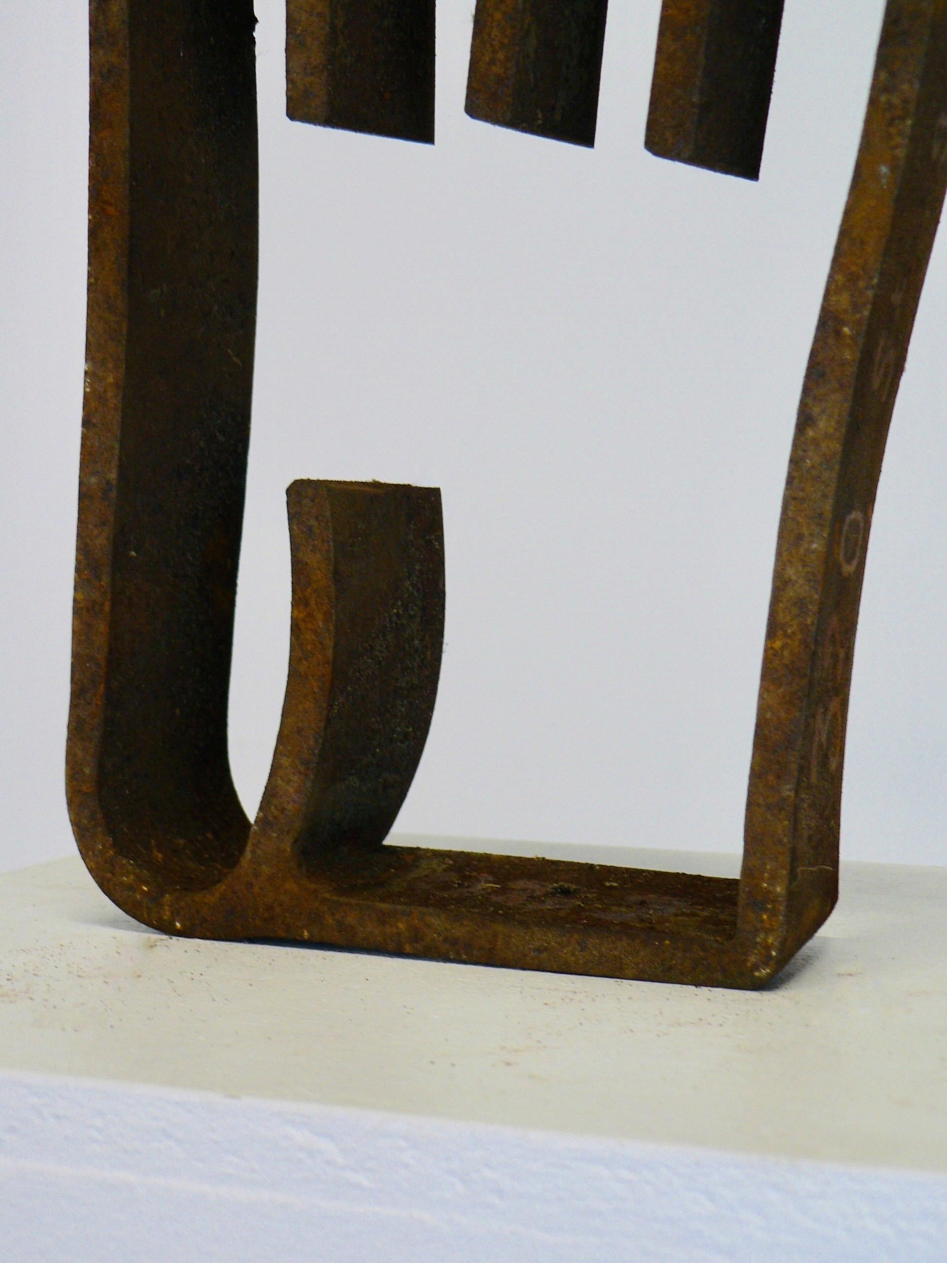 Italian Abstract corten steel sculpture - 1970s - France. For Sale