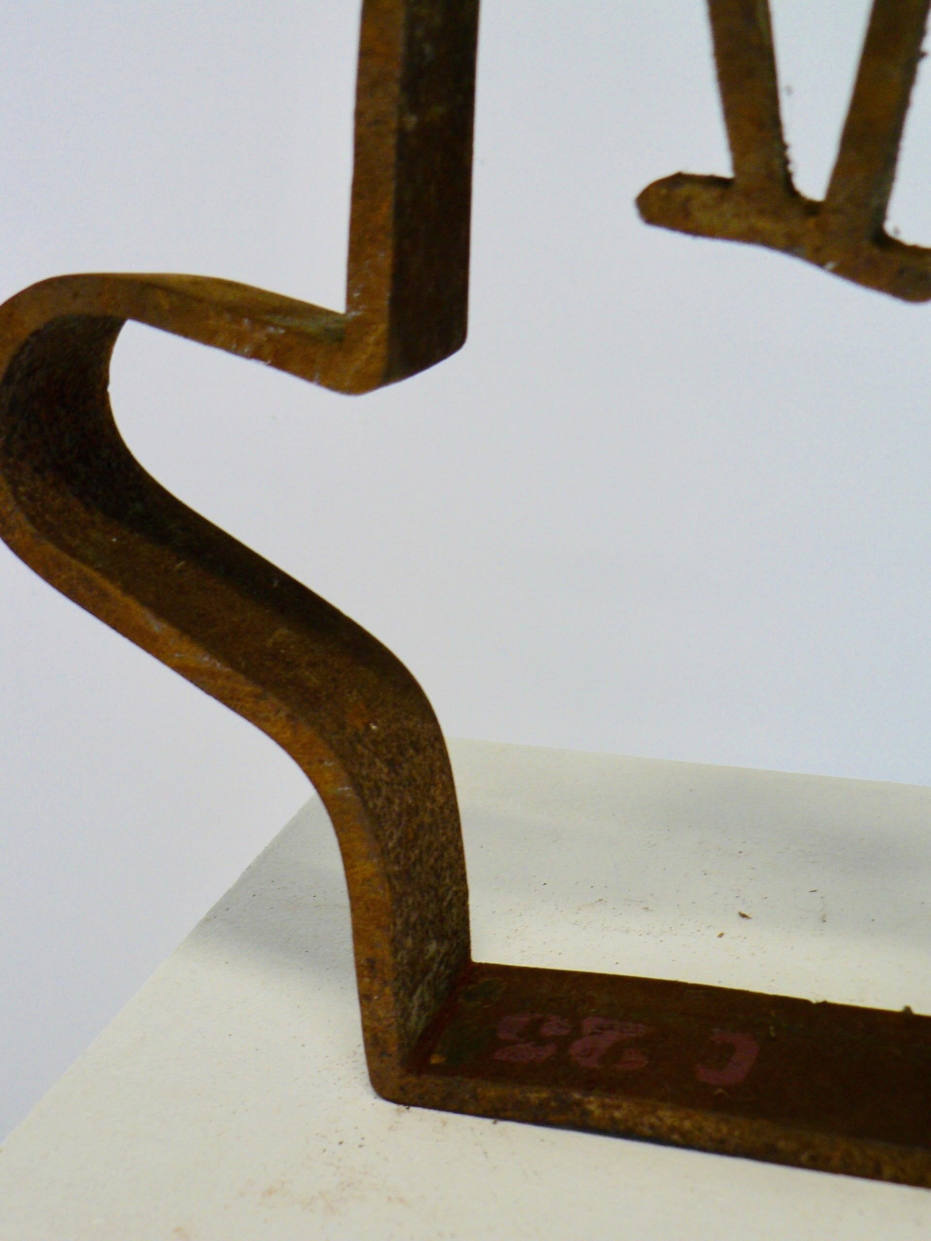 Abstract corten steel sculpture - 1970s - France. In Fair Condition For Sale In SOTTEVILLE-LÈS-ROUEN, FR
