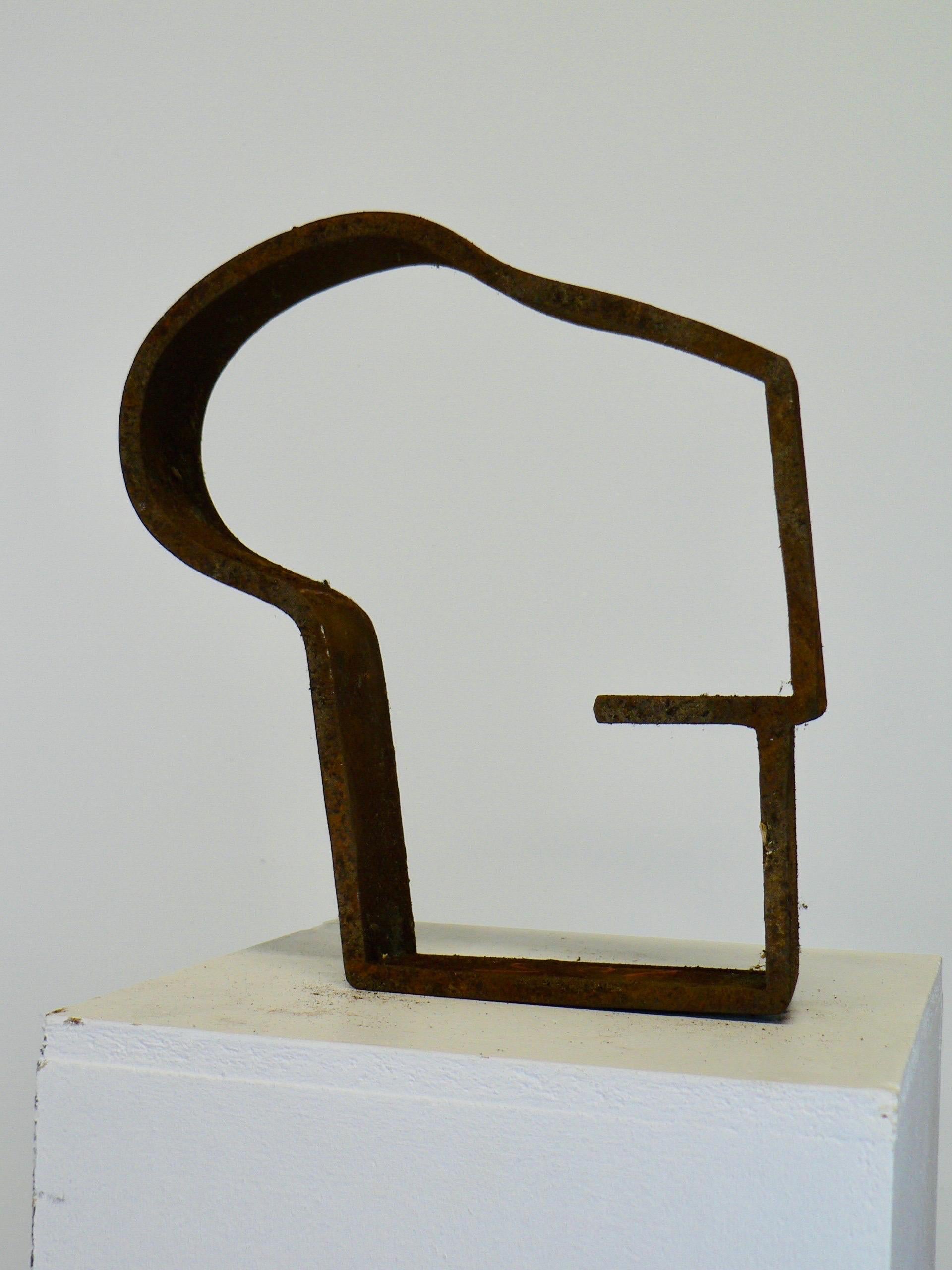 Abstract corten steel sculpture - 1970s - France. In Good Condition For Sale In SOTTEVILLE-LÈS-ROUEN, FR