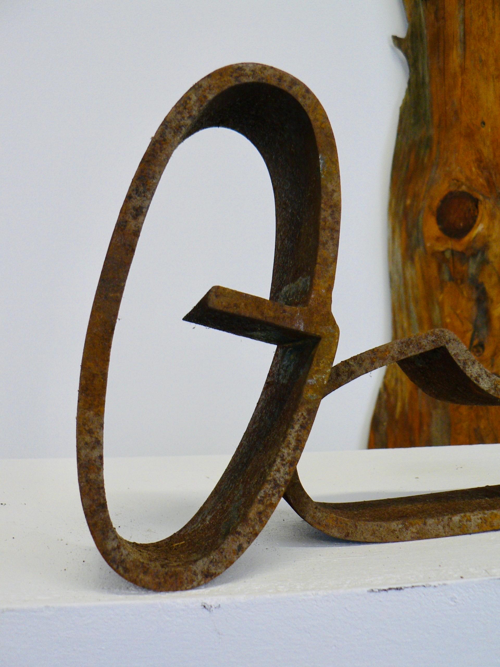 Abstract corten steel sculptures - 1970s - France. In Fair Condition For Sale In SOTTEVILLE-LÈS-ROUEN, FR