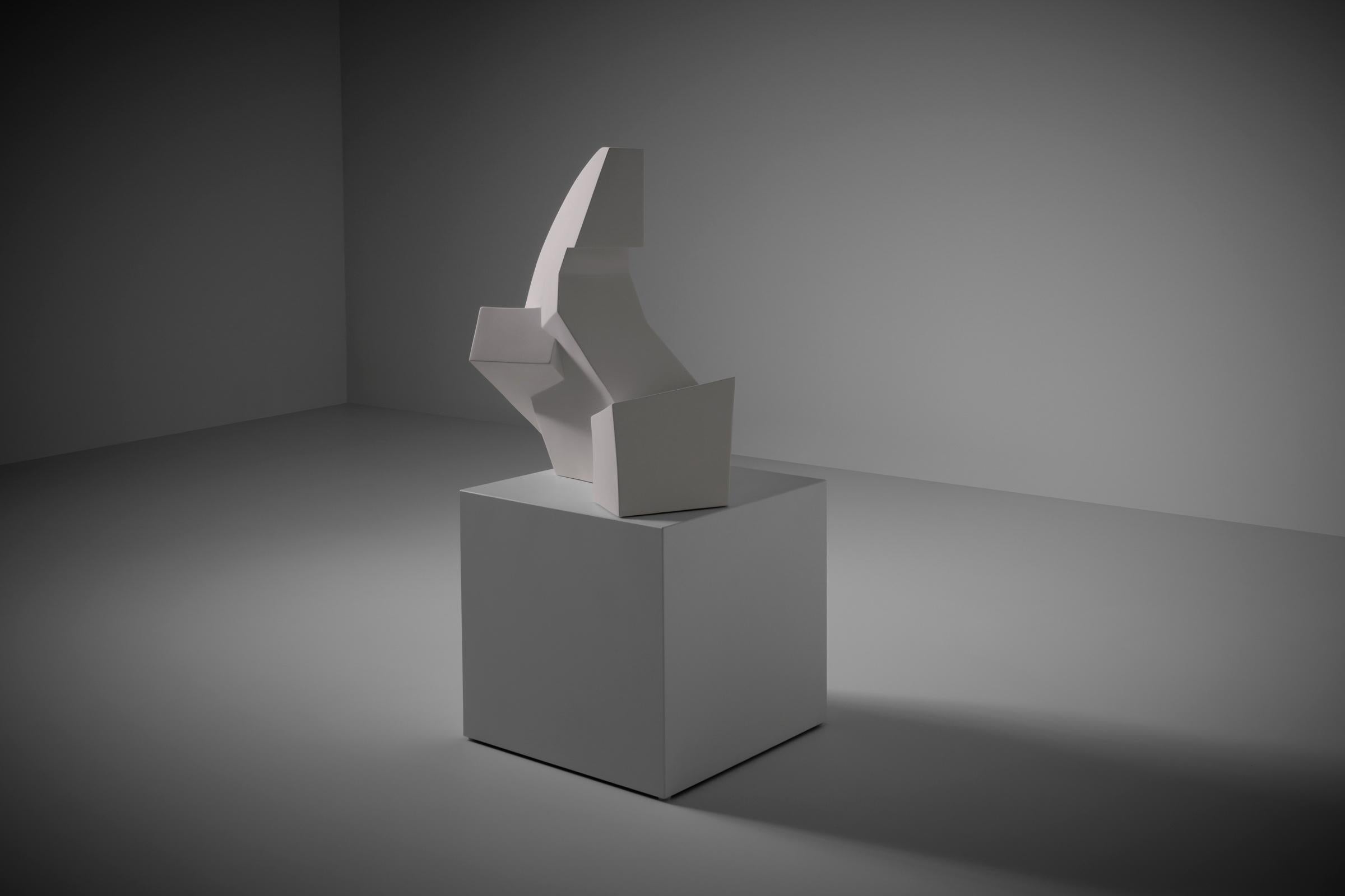 Abstract Cubist Plaster Sculpture, 1960s 3