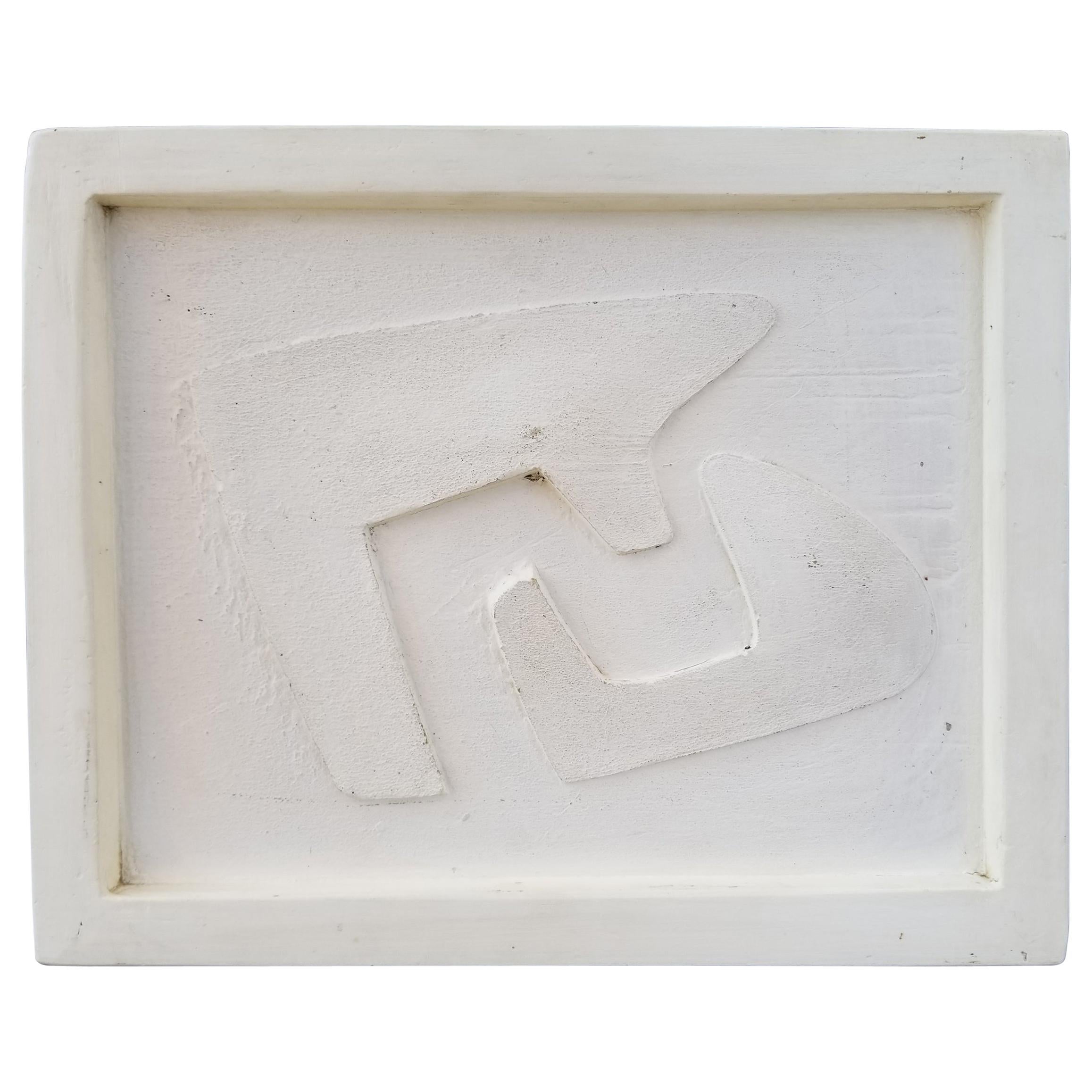 Abstract / Cubist Terracotta Wall Plaque by Herman Volz