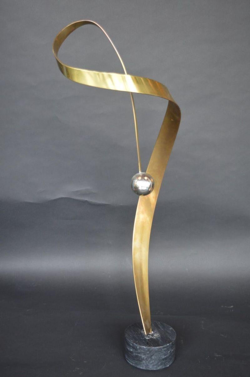 Brass Abstract Curtis Jere Sculpture For Sale