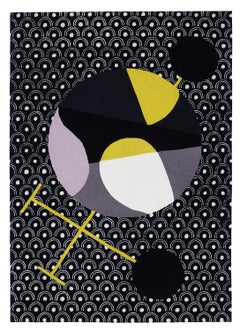 Abstract Dadaist Contemporary Rug Inspired by Sophie Taeuber Arp