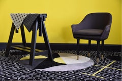 Abstract Dadaist Contemporary Rug Inspired by Sophie Taeuber Arp