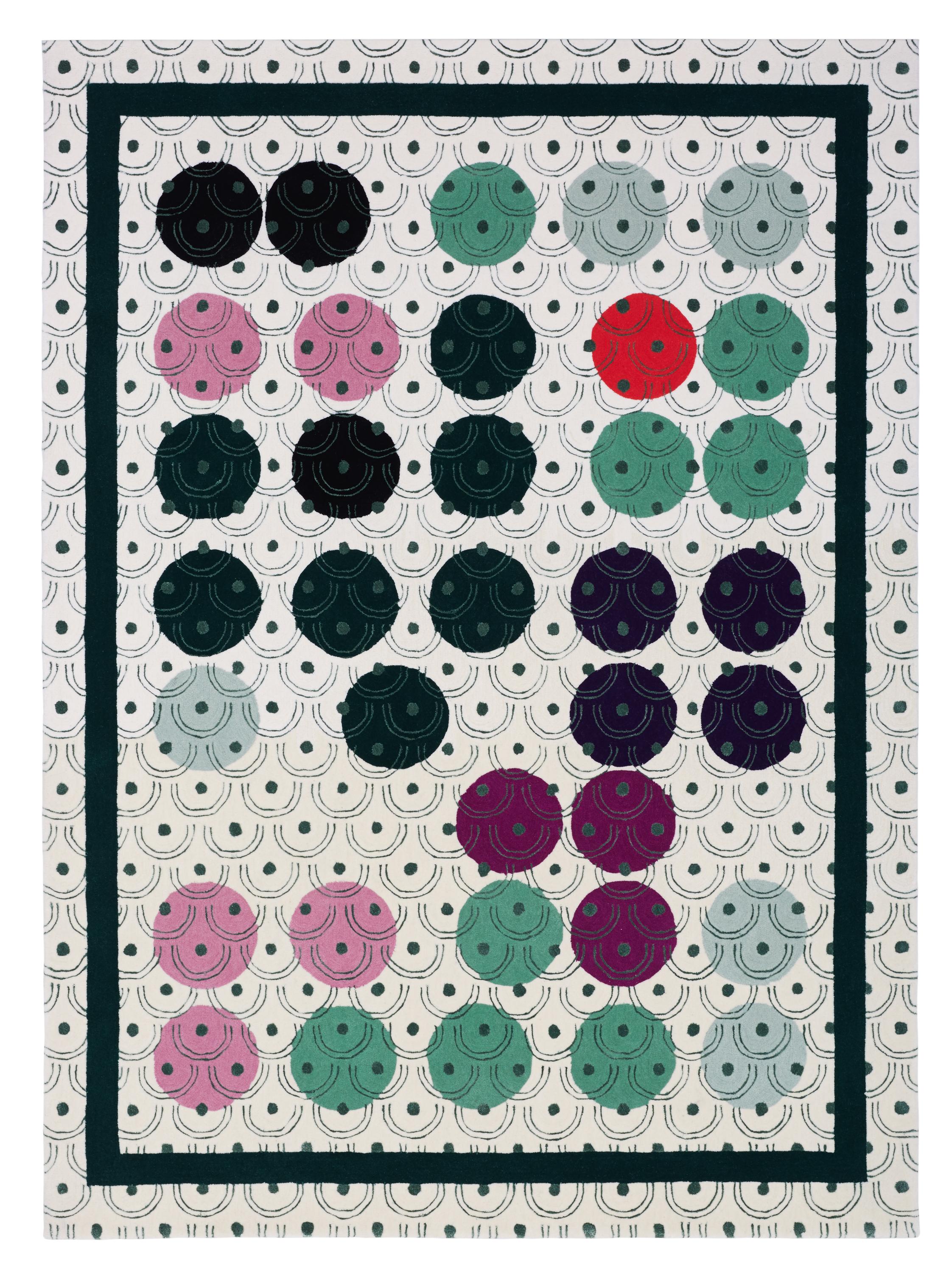 Modern Abstract Dadaist Contemporary Rug Inspired by Sophie Taeuber Arp
