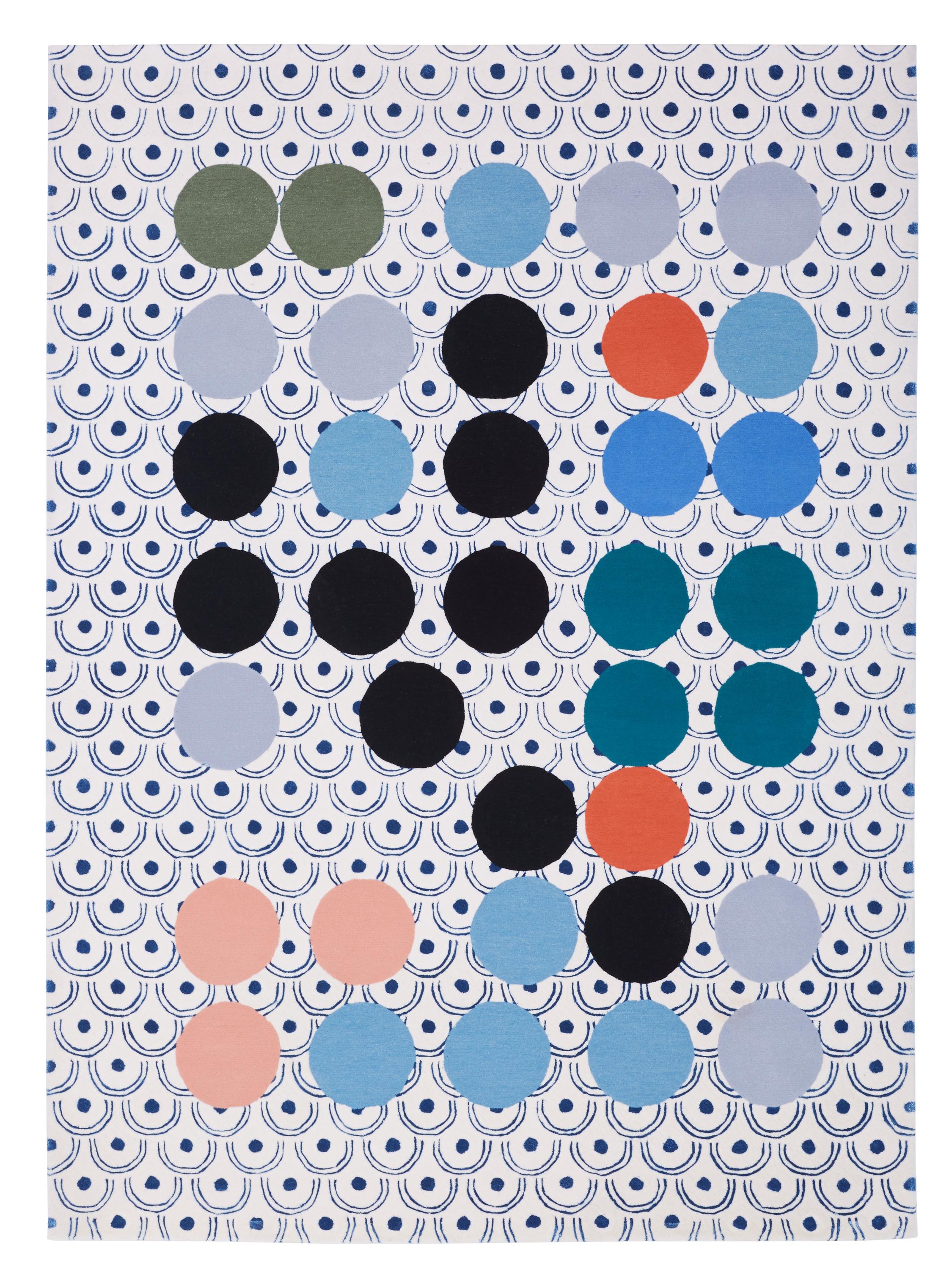 Wool Abstract Dadaist Contemporary Rug inspired by Sophie Taeuber Arp