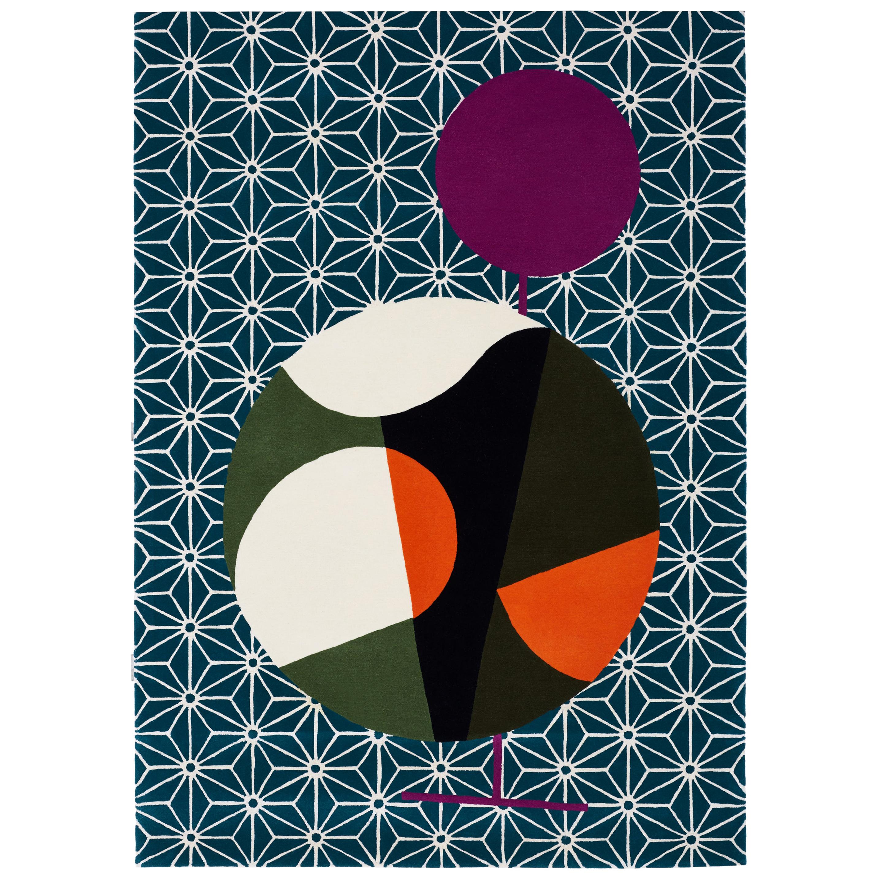 Abstract Dadaist Contemporary Rug Inspired by Sophie Taeuber Arp