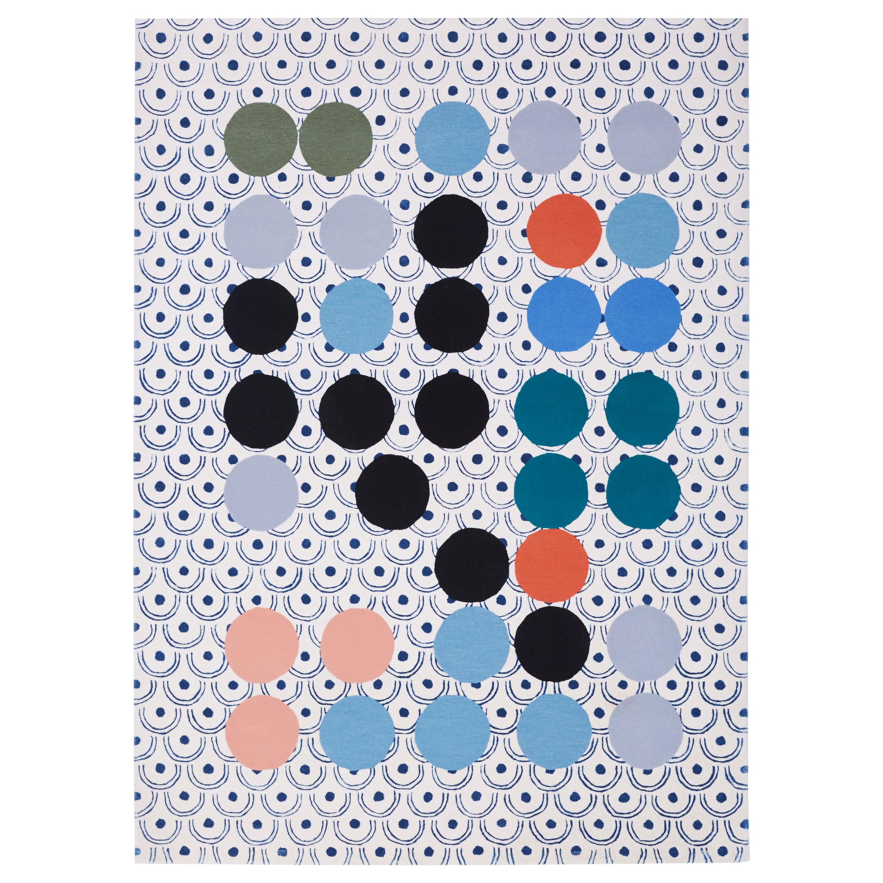 Tapis abstrait danois contemporain inspiré par Sophie Taeuber Arp