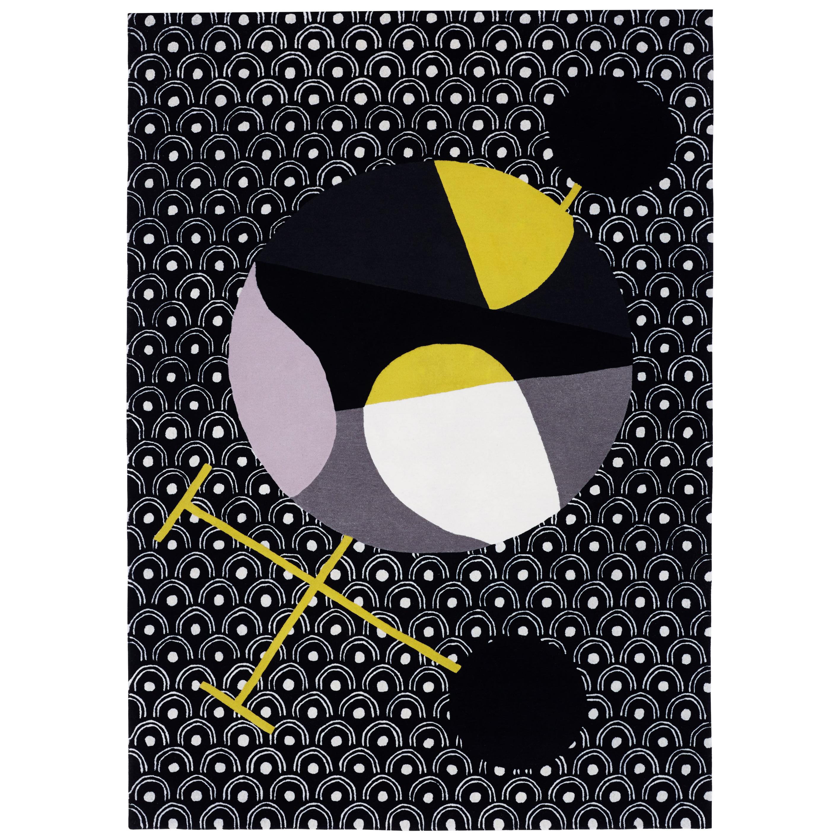 Abstract Dadaist Contemporary Rug Inspired by Sophie Taeuber Arp