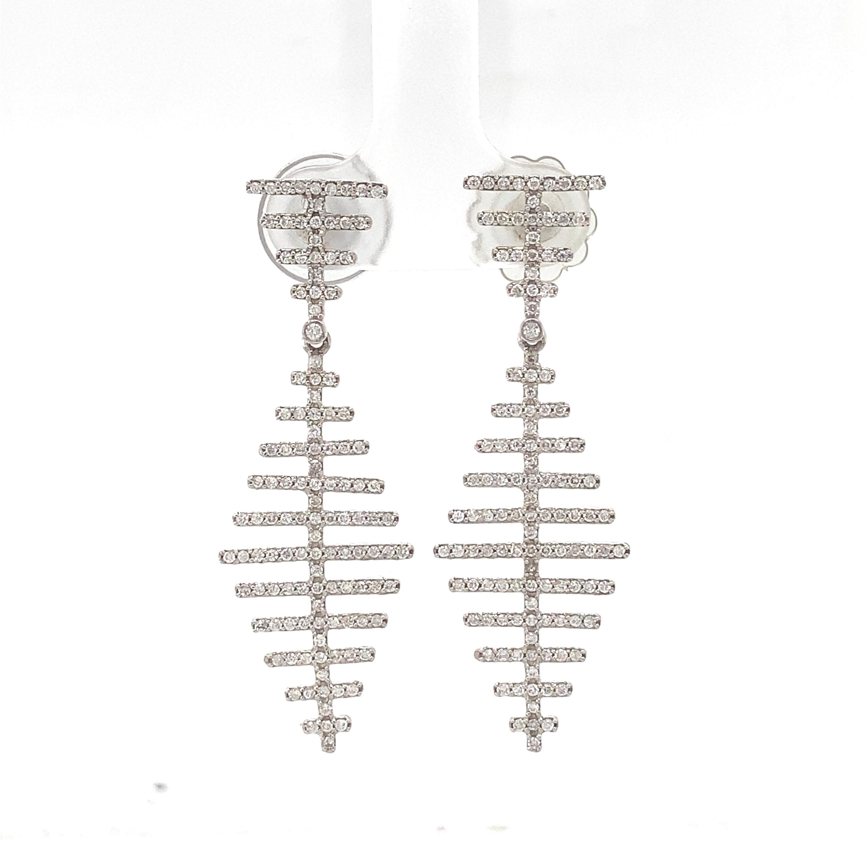 Boucles d'oreilles abstraites en or massif 14k (certifié) en vente 2