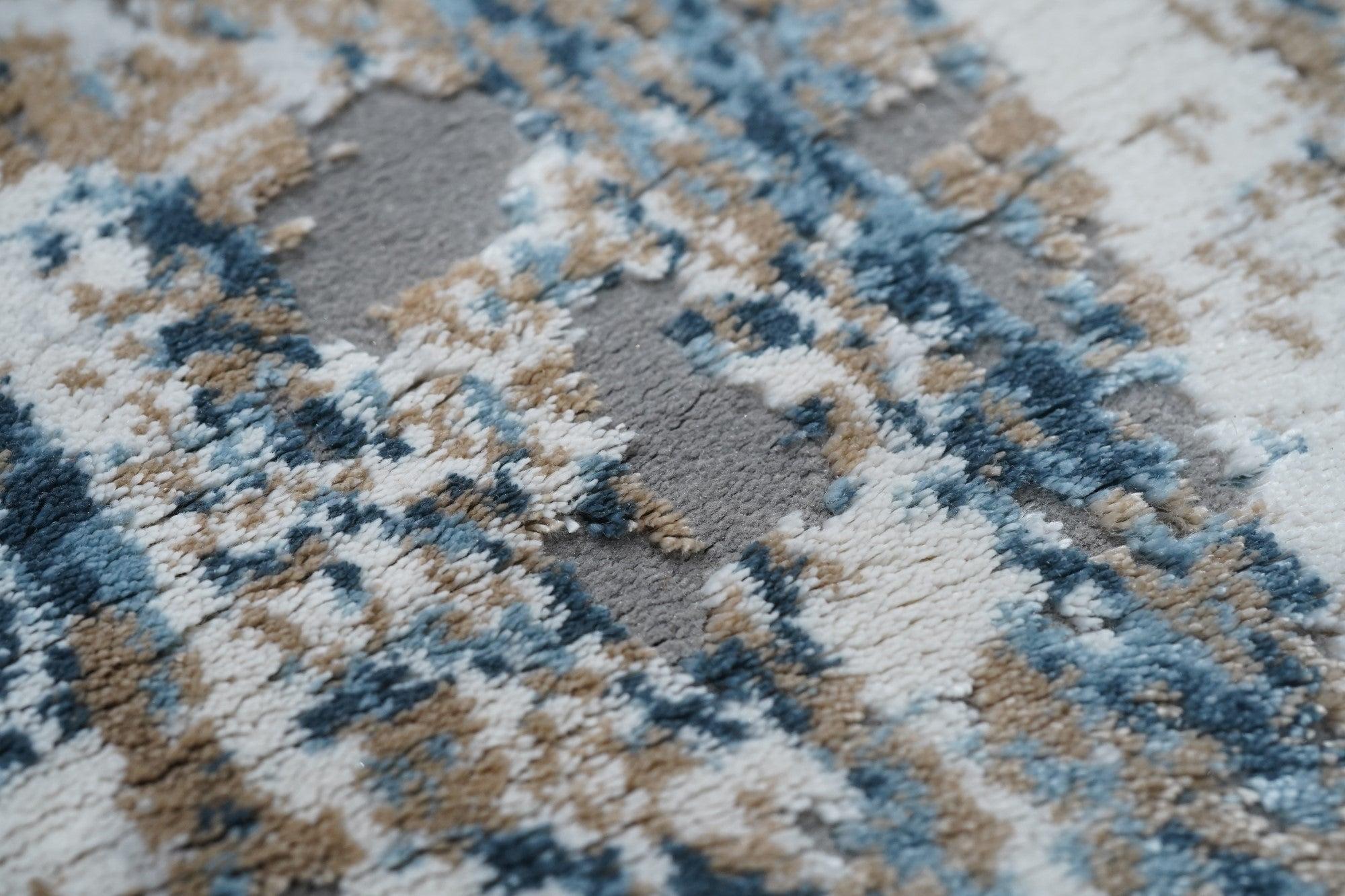 Soie Tapis abstrait de 2'7'' x 4'11'' en vente