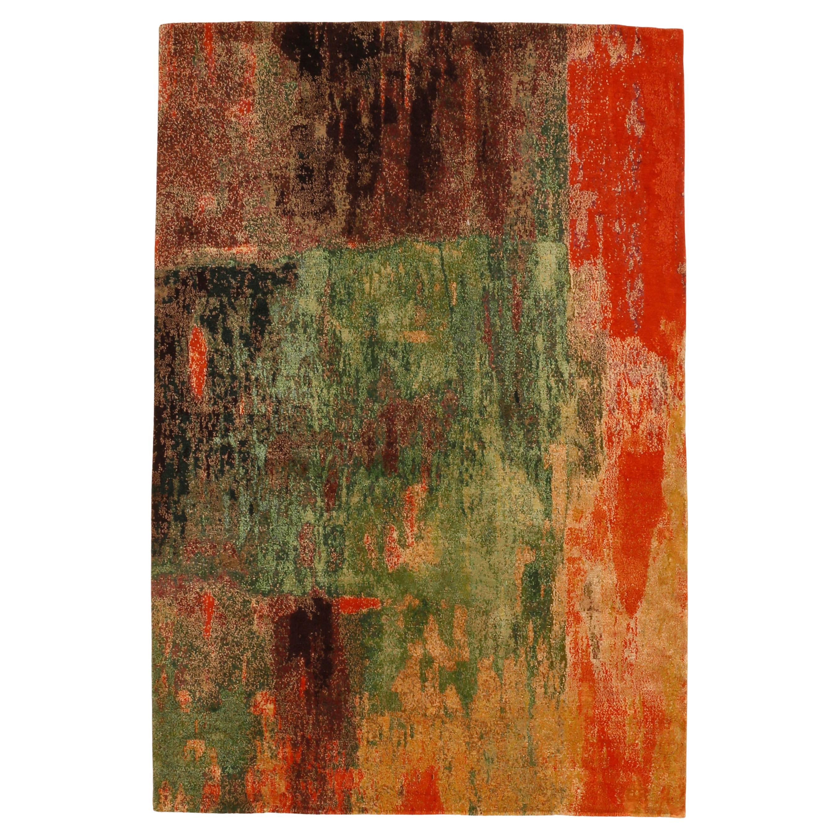 Abstract Design Salsa Rug in Wool, Silk and Nettle by Zoë Luyendijk Studio For Sale
