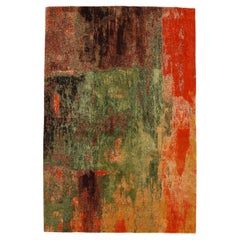 Abstract Design Salsa Rug in Wool, Silk and Nettle by Zoë Luyendijk Studio