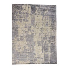 Abstract Design Wool and Silk Hand Knotted Oriental Rug Abstract Design Wool and Silk Hand Knotted Oriental Rug