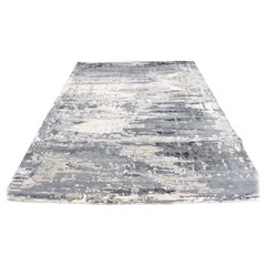 Abstract Design Wool and Silk Hi-Lo Pile Hand Knotted Oriental Rug Abstract Design Wool and Silk Hi-Lo Pile Hand Knotted Oriental Rug