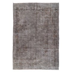 Vintage 7x10 Ft MidCentury Chinese Design Rug Over-Dyed in Gray color 4 Modern Interiors