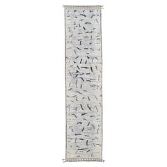 Abstract earthy patterned Wool Runner 3'x12'6''