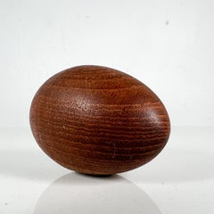 Abstract Egg Sculpture in Teakwood Organic Modernism After Rude Osolnik