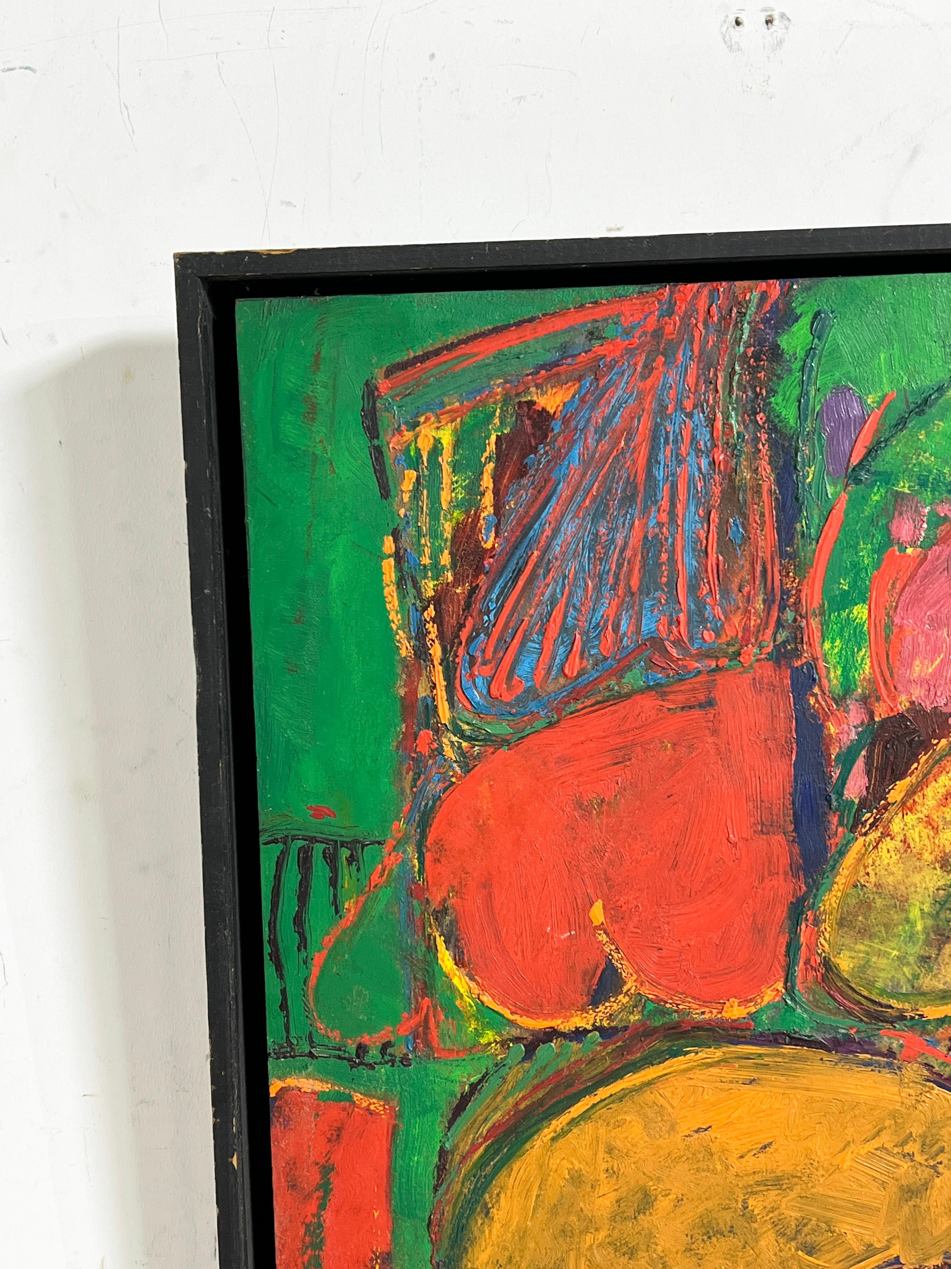 Mid-Century Modern Abstract English Modernist Painting by Peter Daglish Titled 