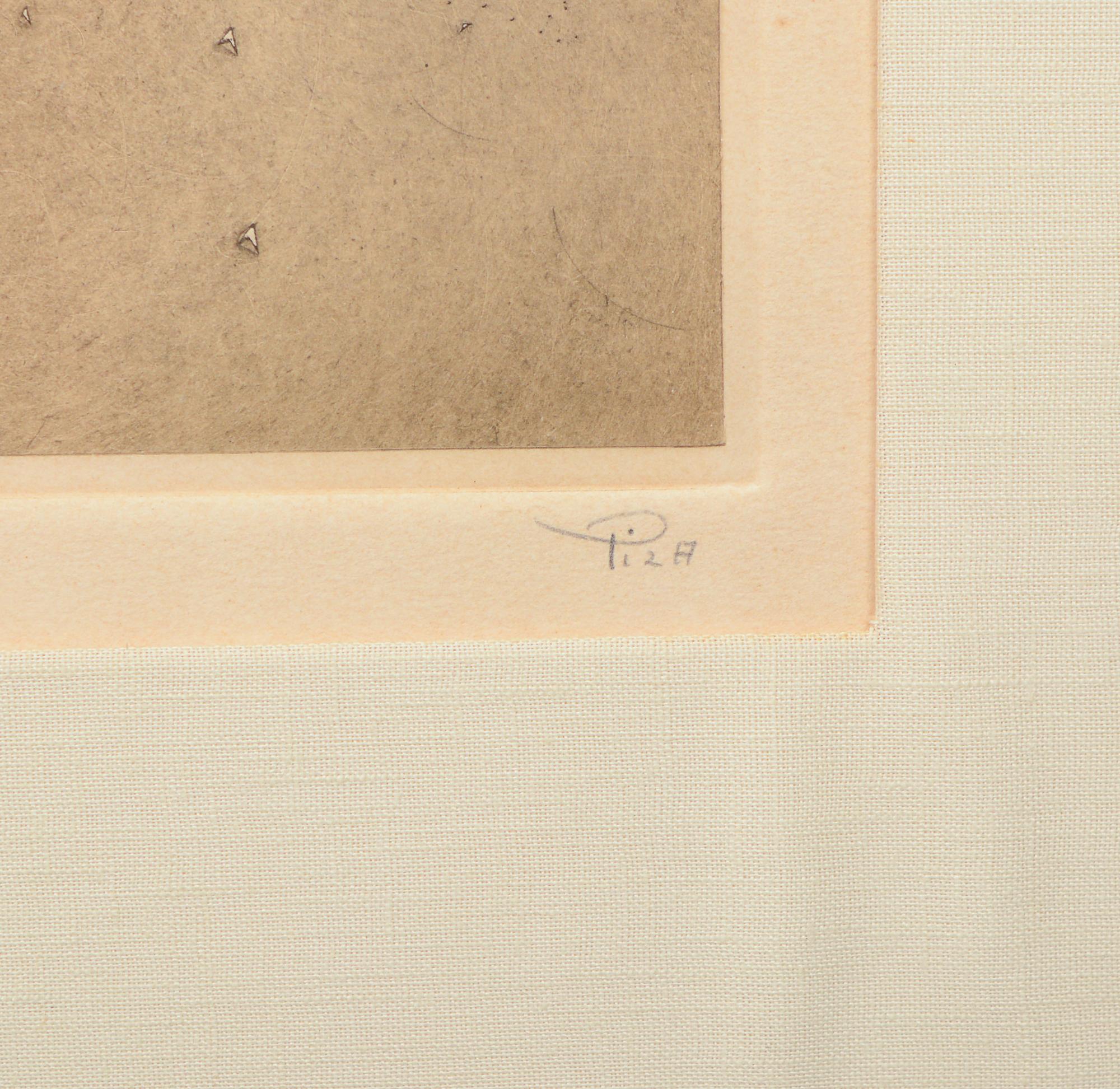 Mid-Century Modern Abstract Etching by Arthur Luiz Piza For Sale