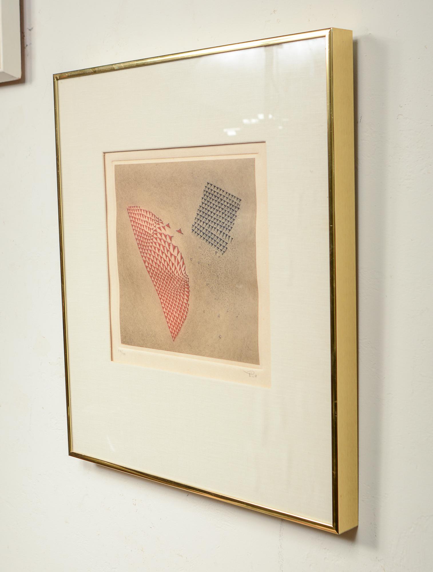 20th Century Abstract Etching by Arthur Luiz Piza For Sale