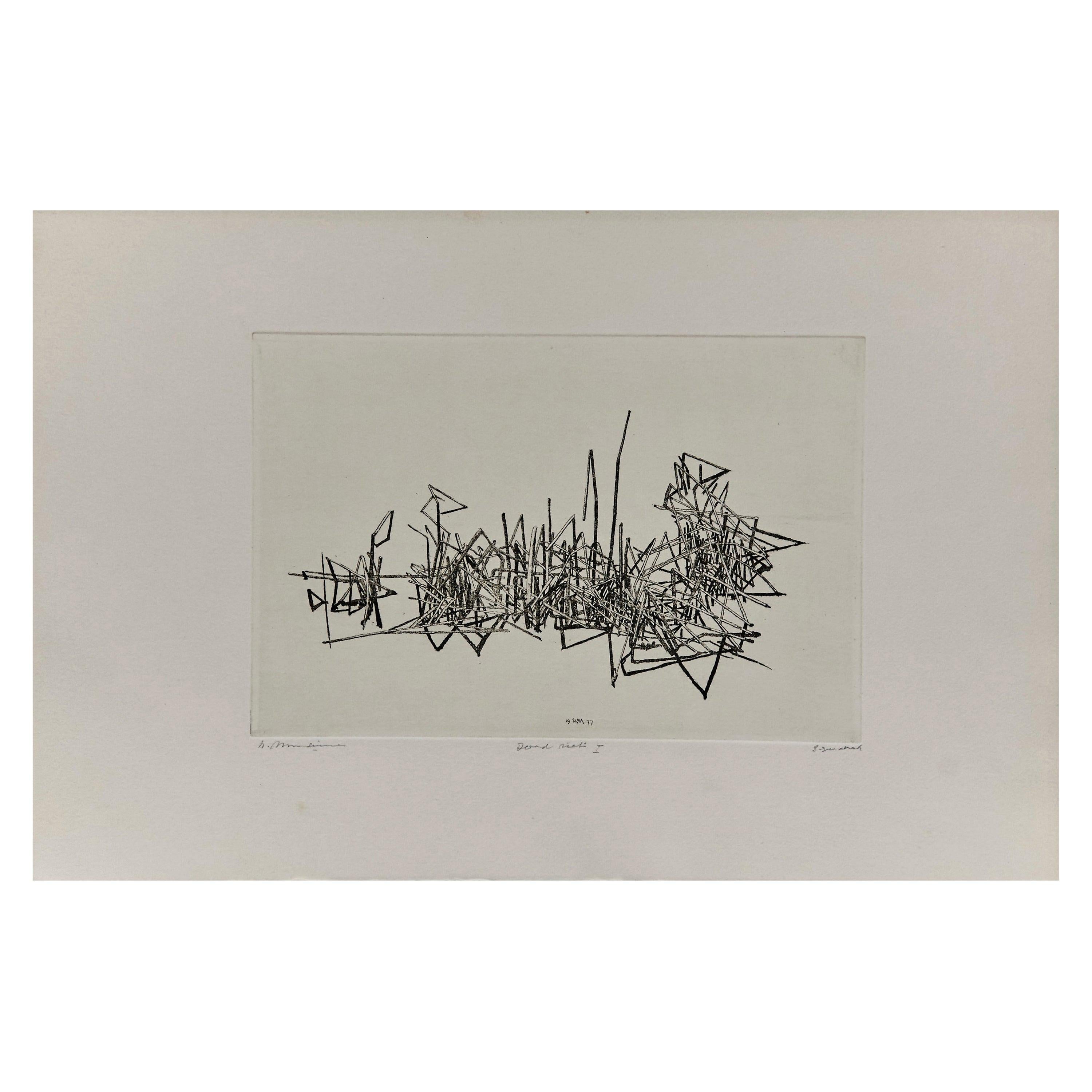 Abstract Etching, Holland, circa 1980 For Sale