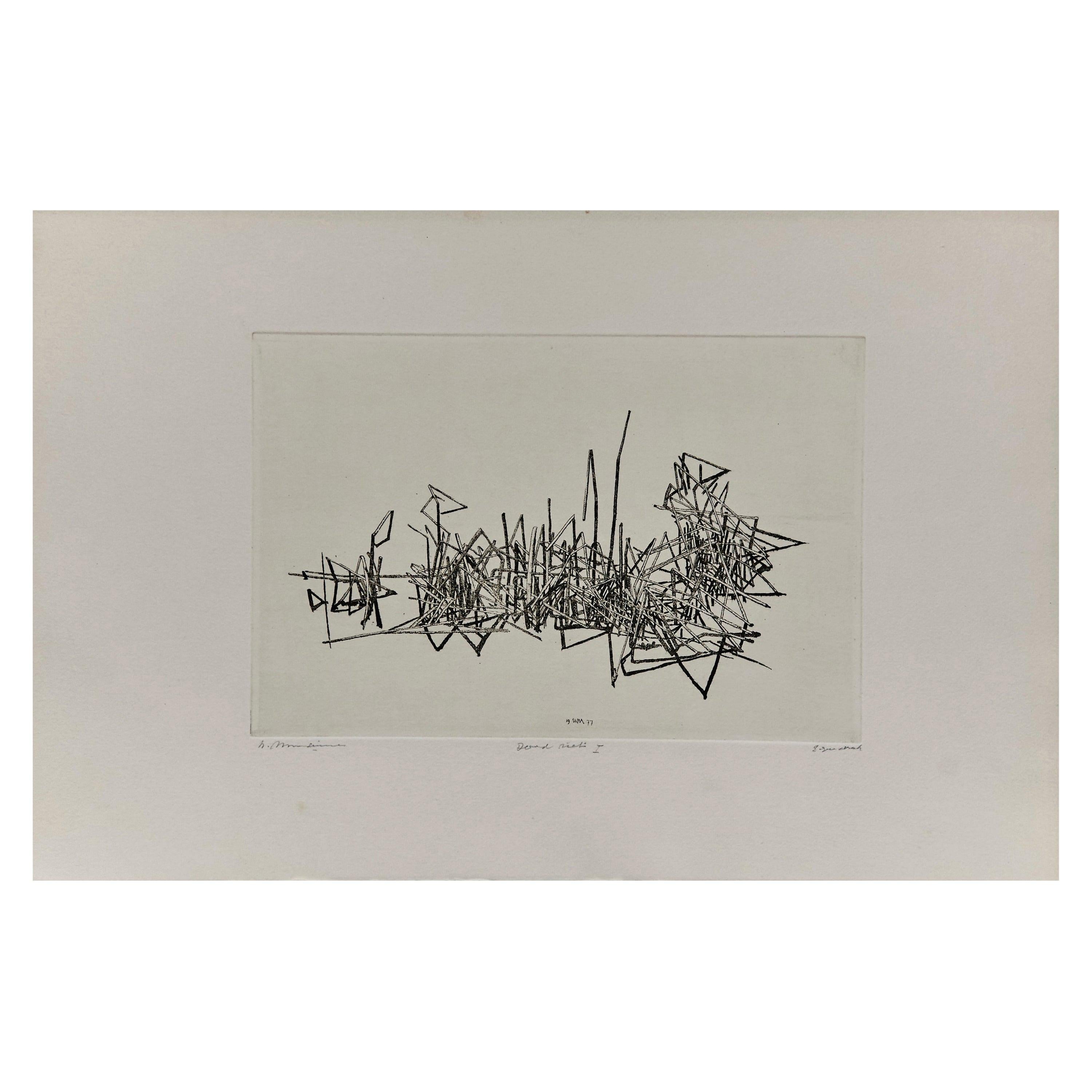 Grabado abstracto, Holanda, hacia 1980