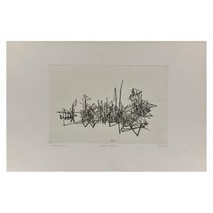 Vintage Abstract Etching, Holland, circa 1980