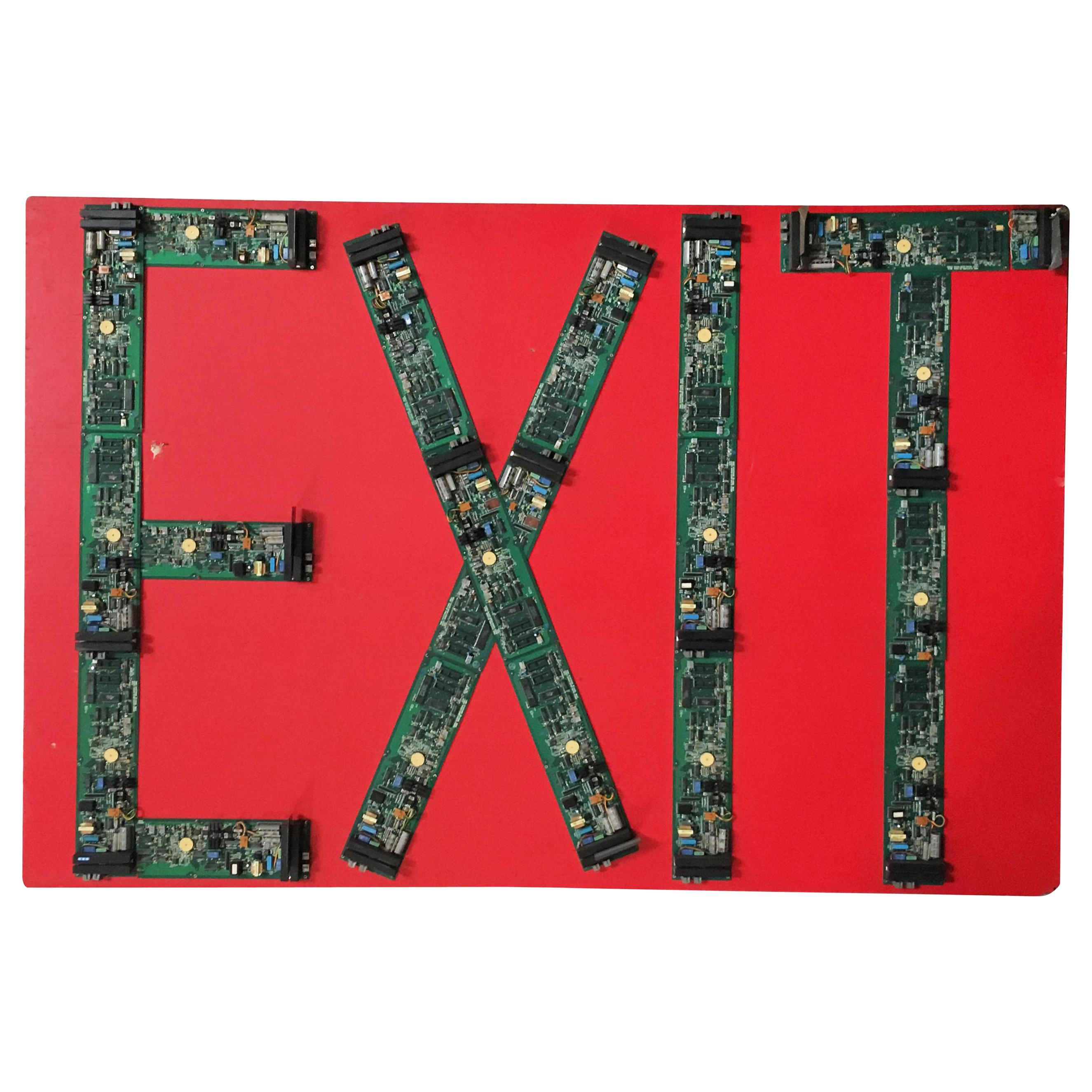 Sculpture de machine à cartes bancaires abstraite Artography « Exit with Light » de Pasqual B en vente