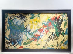 Abstract Expressionist Action Painting, Signed and Dated 1996