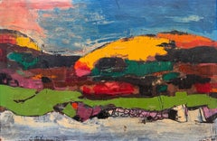 Abstract Expressionist Landscape by Leon Saulter, 1958