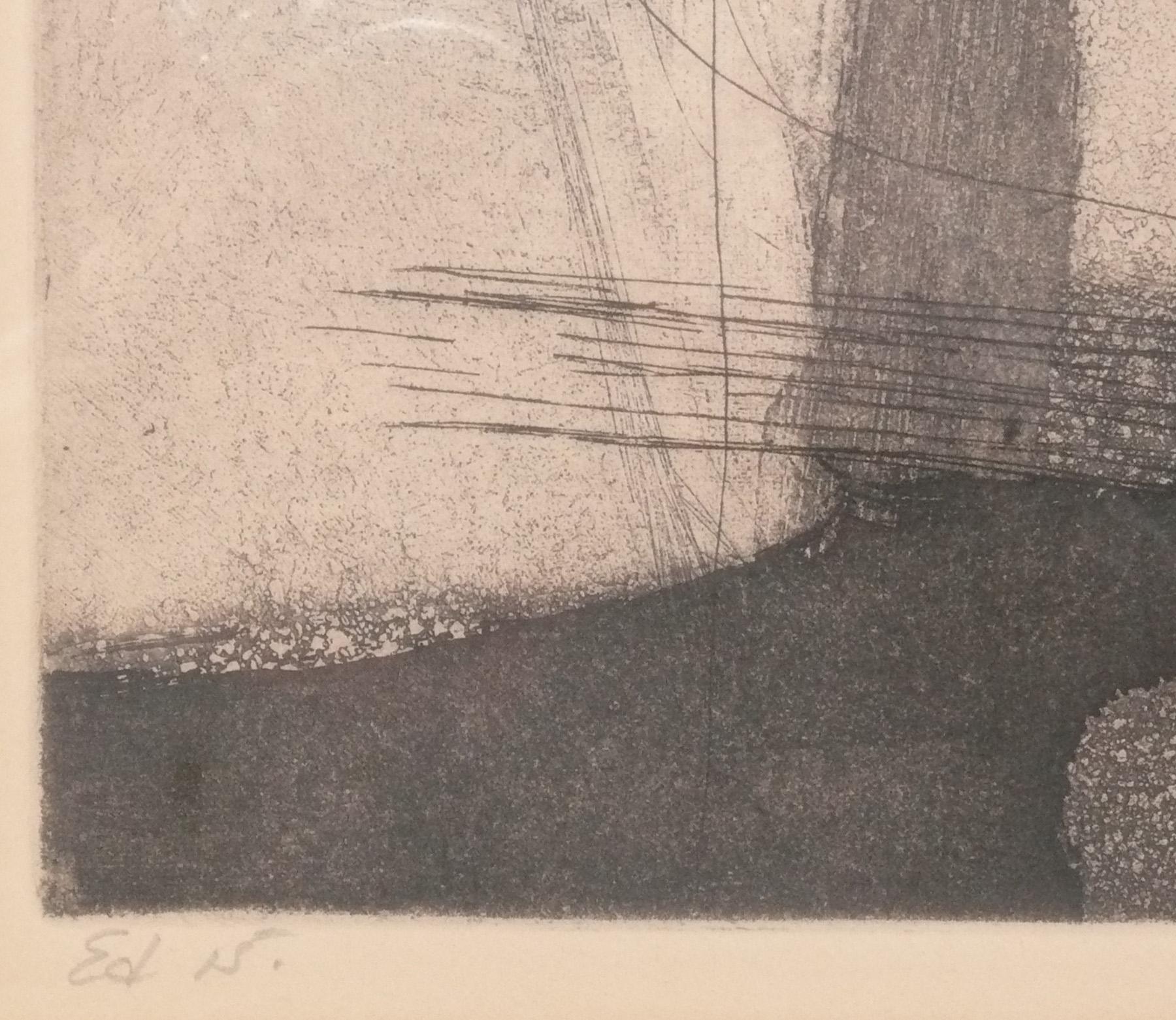 Abstract Expressionist Lithograph by Martha Zelt In Good Condition For Sale In Atlanta, GA