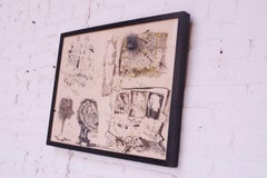 Abstract Expressionist Mixed Media by Burt Hasen, 1961