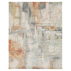 Alfombra moderna expresionista abstracta - Mezcla de lana y nailon tejida a telar mecánico