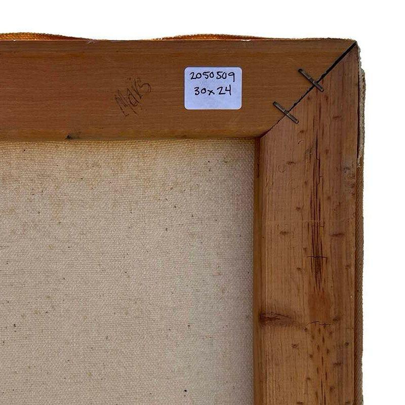 Abstrakter Expressionist Mehrfarbige Figuren Öl auf Leinwand Signiert Mars im Angebot 2