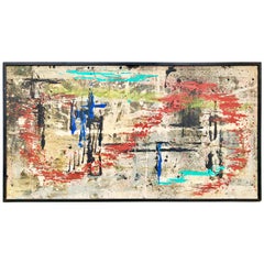Abstract Expressionist Oil on Board Two Sided Landscapes by William H Alpert