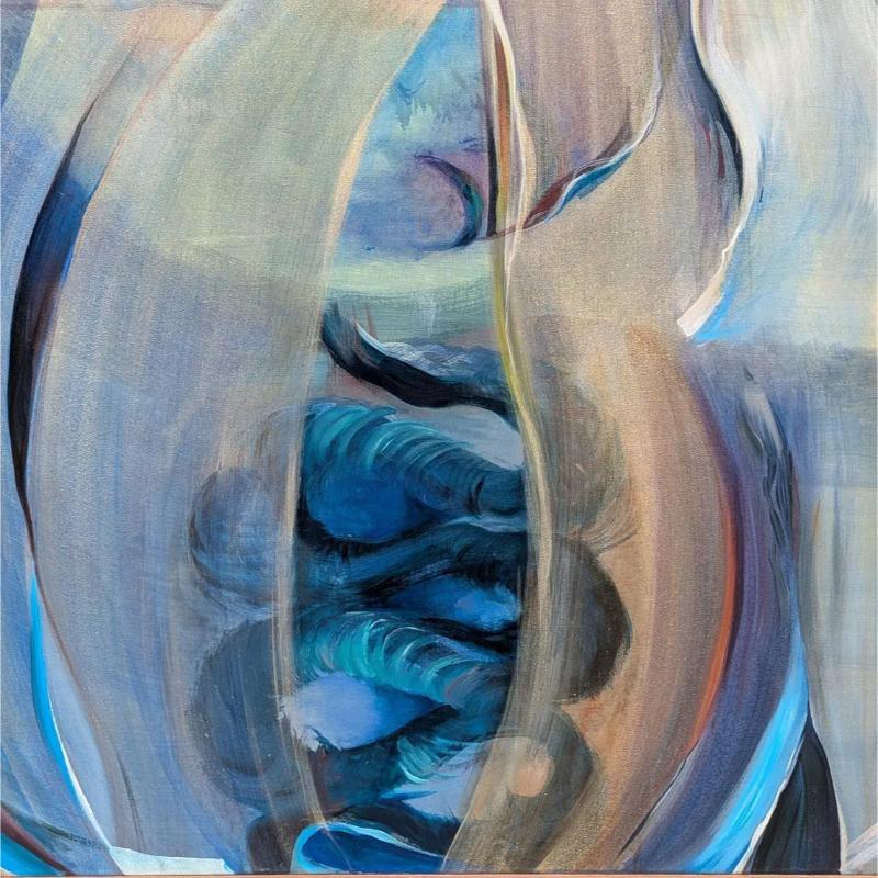 20ième siècle Peinture à l'huile expressionniste abstraite, 