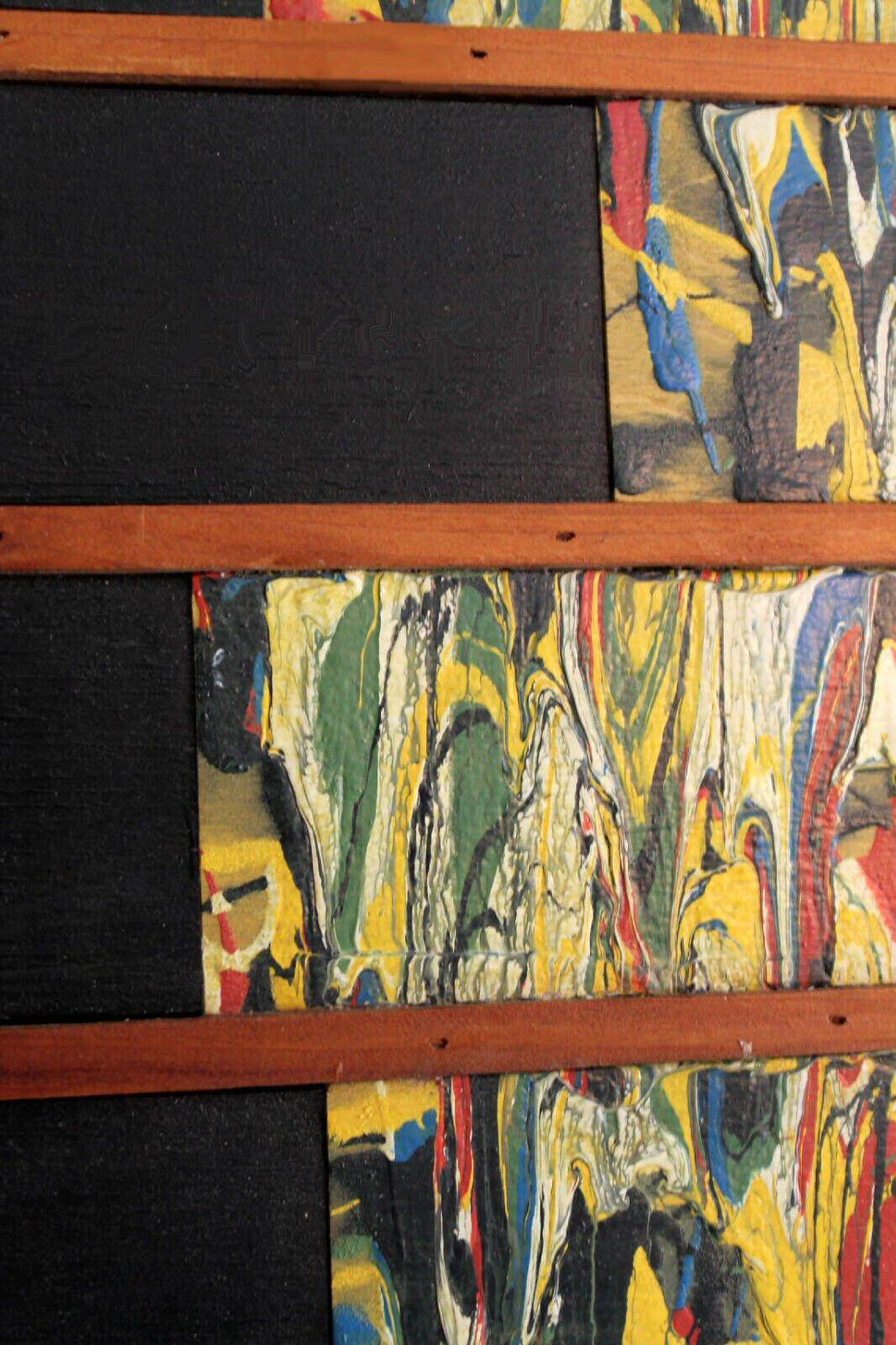 Mid-Century Modern Rare peinture à l'huile abstraite du milieu du siècle dernier d'après Jackson Pollock, années 60 en vente