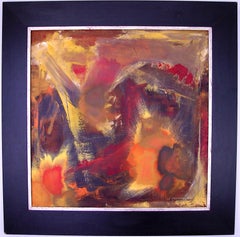 Peinture expressionniste abstraite expressionniste, acrylique sur toile, encadrée, signée