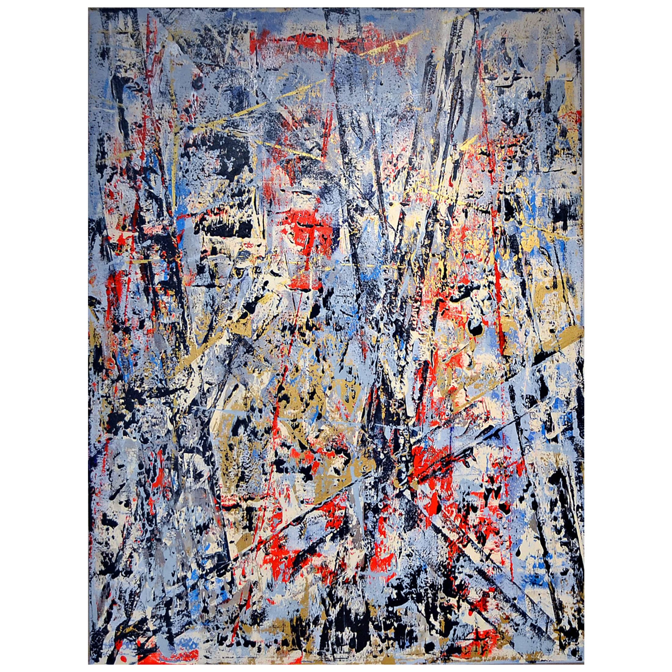 Abstract Expressionist Painting "A Toast to New Life Past" by Aaron Finkbiner For Sale