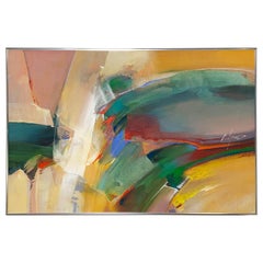 Abstract Expressionist Painting by Wilfred Lang, Ca. 1970s