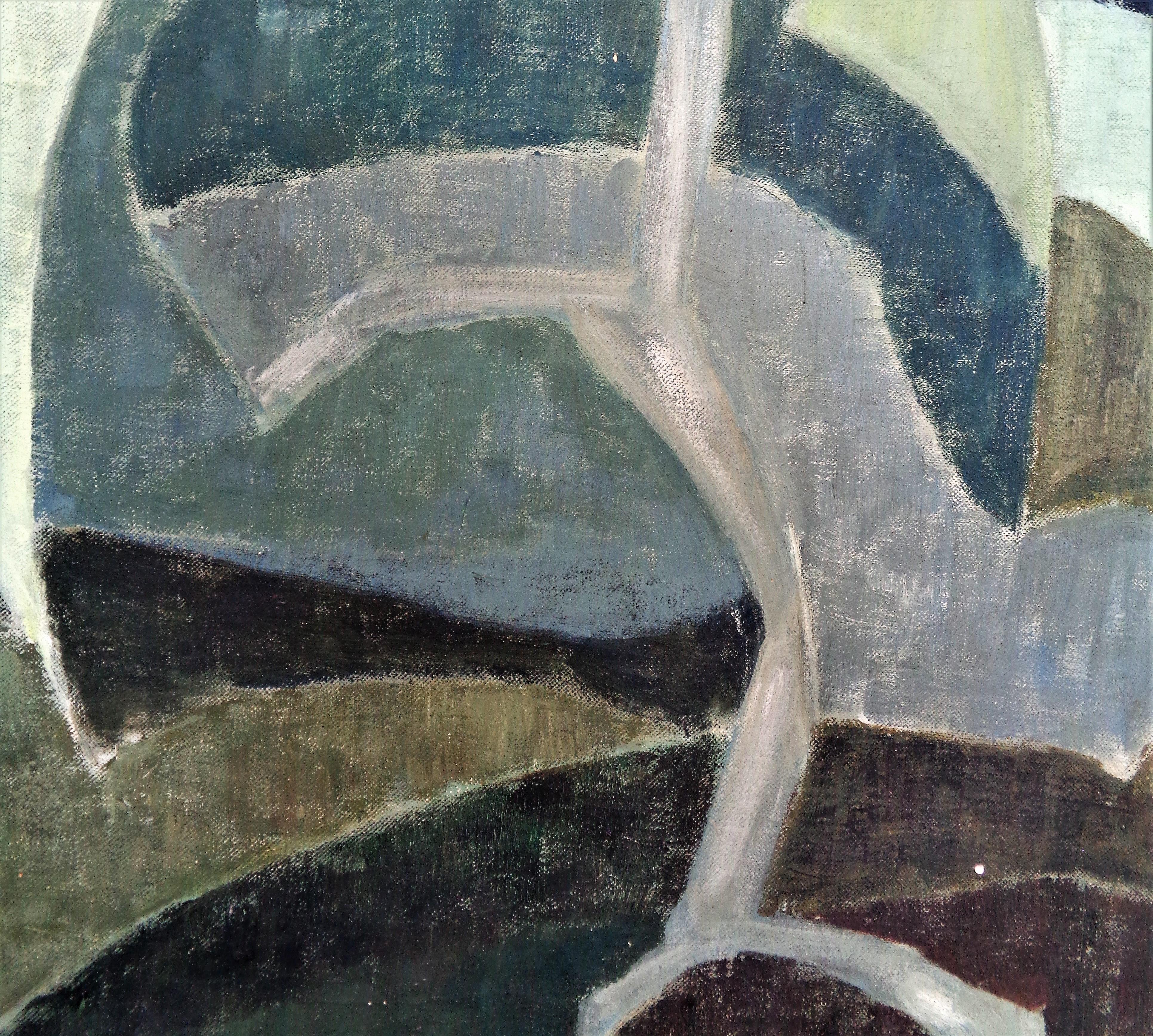 Abstract Expressionist Painting of Foliage, Circa 1940's 1