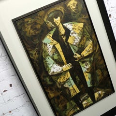 Abstract Expressionist Silkscreen Serigraph Titled Josephs Coat by Dean Meeker