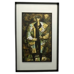 Abstract Expressionist Silkscreen Serigraph Titled Josephs Coat by Dean Meeker 
