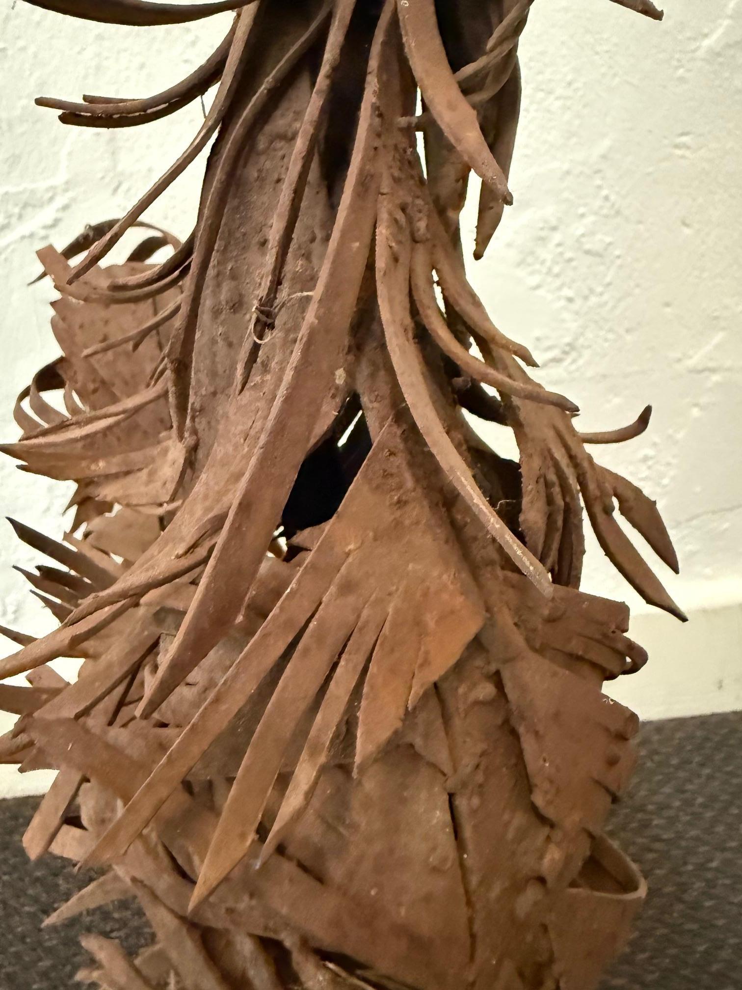 Americano Abstract Expressionist Welded Steel Rooster Sculpture in vendita