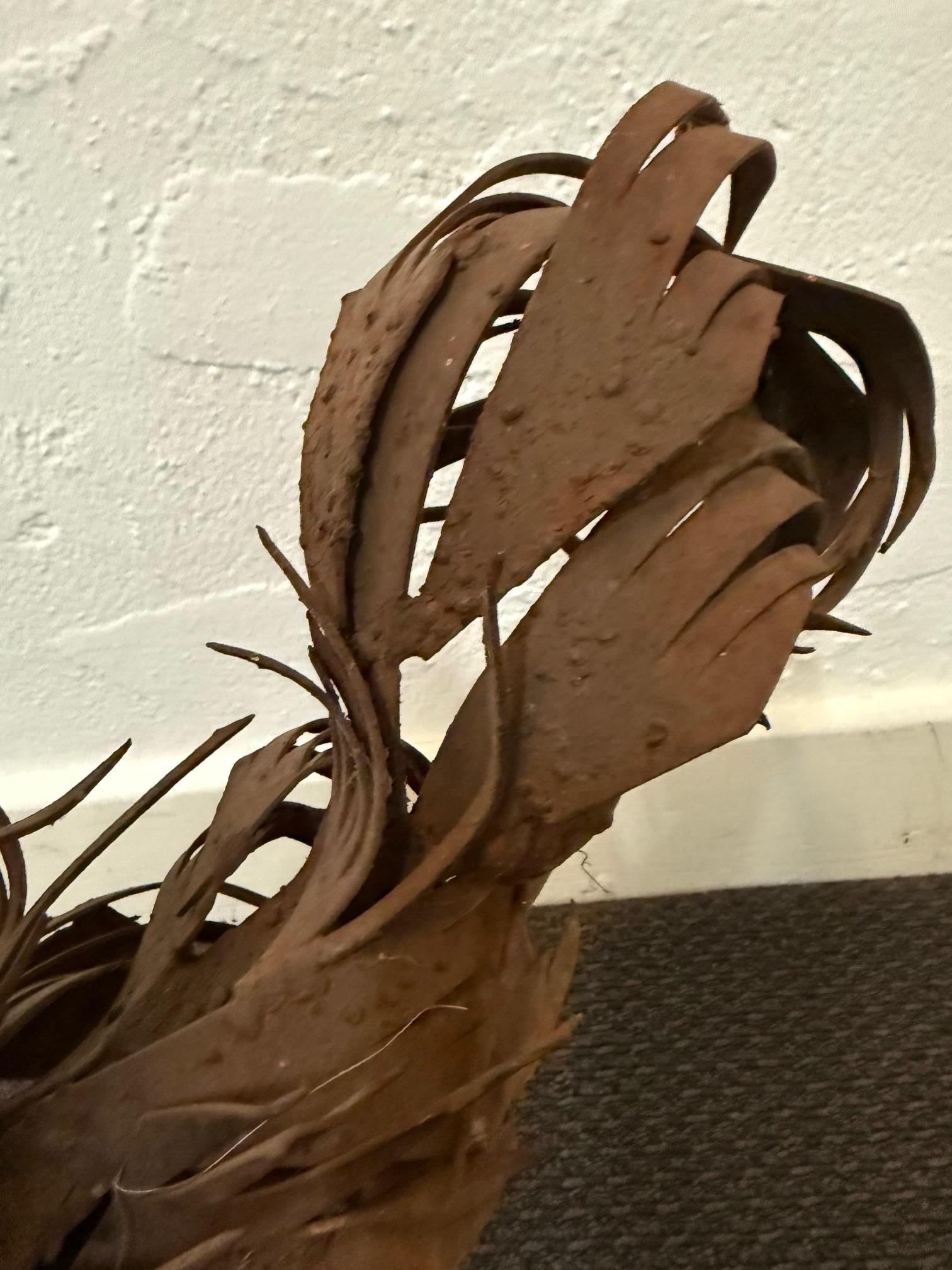 Abstract Expressionist Welded Steel Rooster Sculpture In condizioni buone in vendita a Pasadena, CA